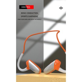 Generic Bone Conduction Headphones Wireless Headphones Bluetooth 5.3 Open Ear Headphones 8H Playtime Sports Earphones, IPX6 Waterproof Headset for Running,Cycling, Hiking, Driving, Orange