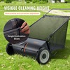 VEVOR Push Lawn Sweeper, 26 Inch Leaf & Grass Collector,