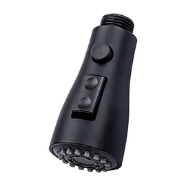 WEWE Kitchen Faucet Head Replacement, Kitchen Sink Faucet Parts Pull Down Faucet Sprayer Head Nozzle Matte Black