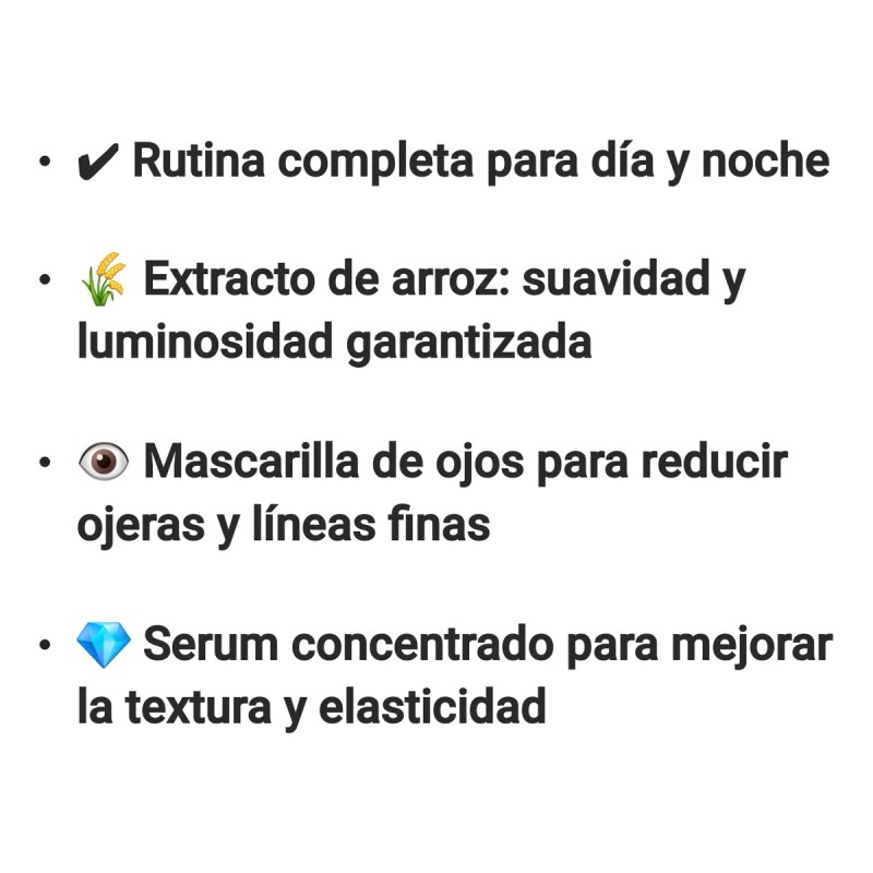 Kit Skincare Arroz Sérum Crema Tónico Vogirlog