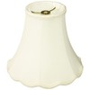 Royal Designs Scalloped Bell Designer Lamp Shade, White, 4 x