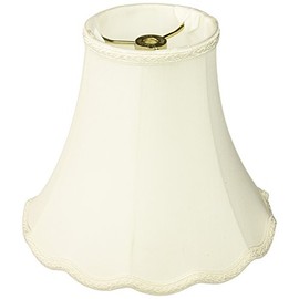 Royal Designs Scalloped Bell Designer Lamp Shade, White, 4 x 8 x 7.25