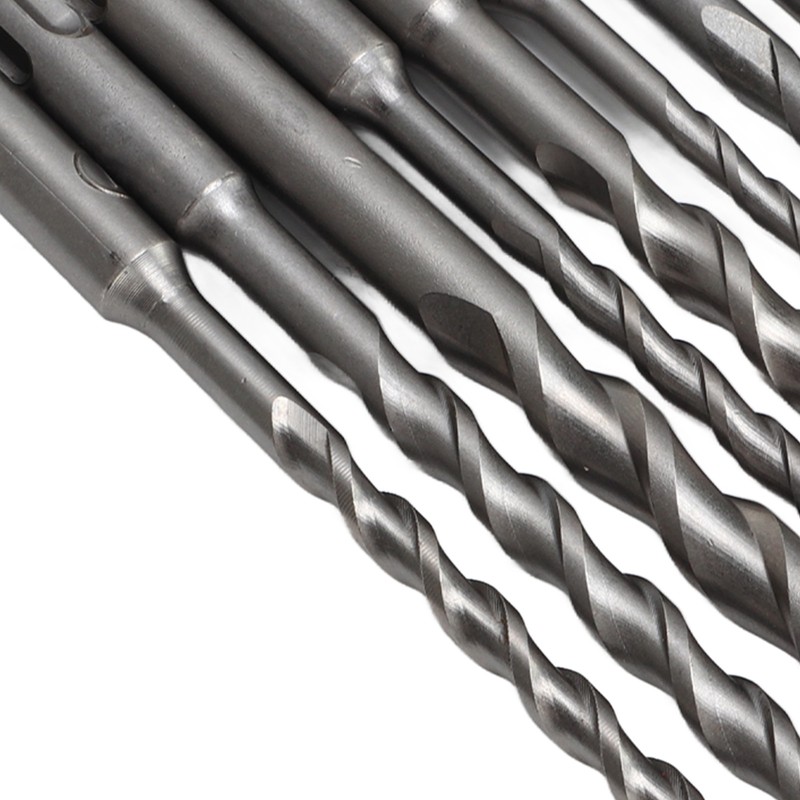 8Pcs Hammer Drill Bit Carbide Tip 2 Flute Drilling Tool