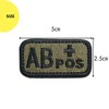 Blood Type Embroidered Velcro Patch White O+