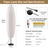 Fivemengo Paper Lamp Floor Lamp White Paper Lantern 3-Lights Bulbs