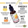 (4 Pack) Organic Vitamin D3 K2 Drops with MCT Oil