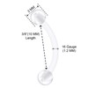 6PCS Bioplastic Clear Monroe Piercing Retainer 16 Gauge 3/8 10mm