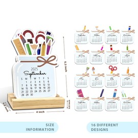 Small Desk Calendar 2025-2026 Monthly Classroom Office Desk Desktop Calendar 2025 16-Month Calendars 2025-2026 September 2025-December 2026