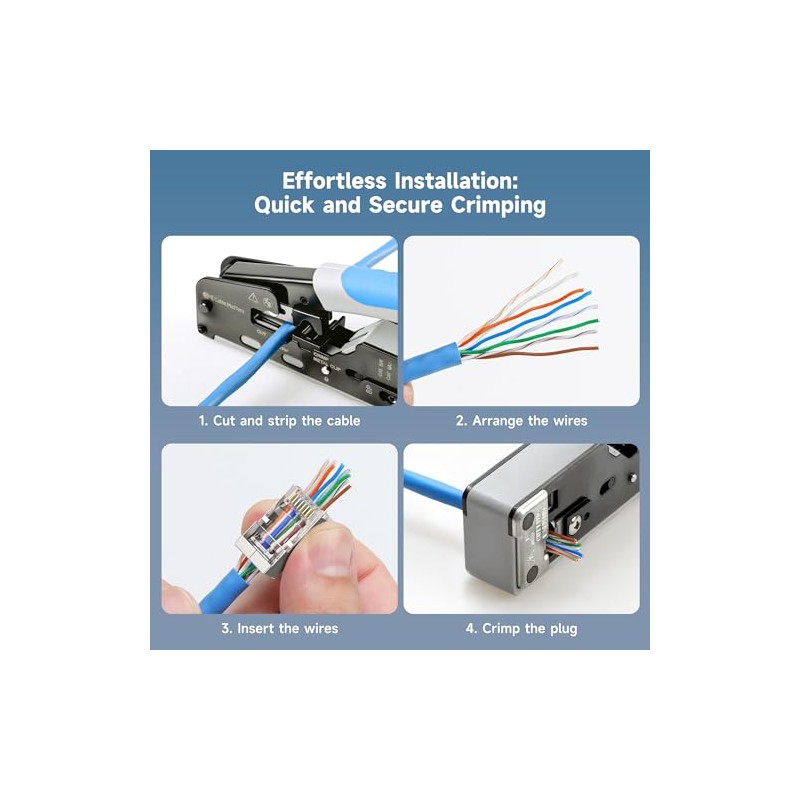 Cable Matters - Paquete de 100 conectores RJ45 blindados Cat