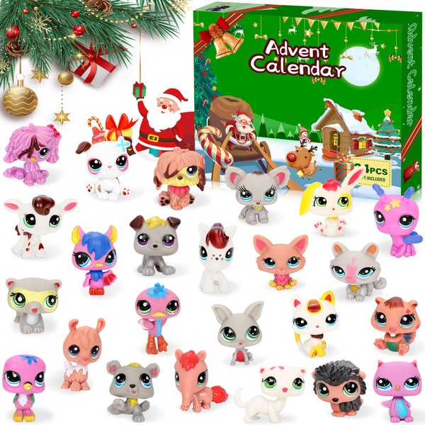 Advent Calendar 2025 Mini Shop Pet Toys, 24-Day Countdown Calendars