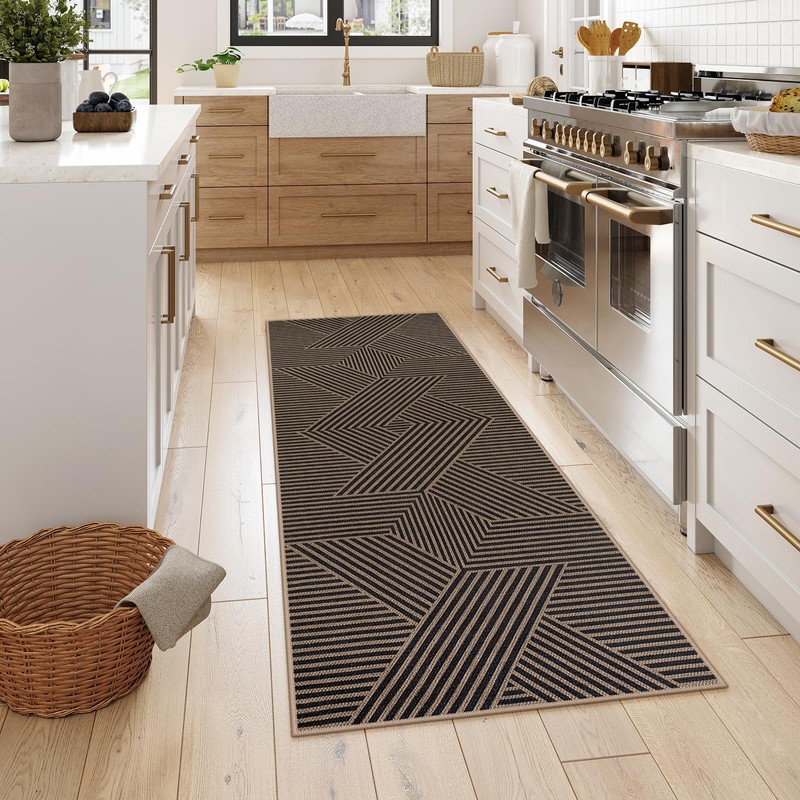 Lahome Modern Geometric Runner Rug, 2x6 Washable Rug Runners for