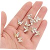 IWOWHERO 10pcs Butterfly Nail Gems Crystal Rhinestones 3D Manicure Charms