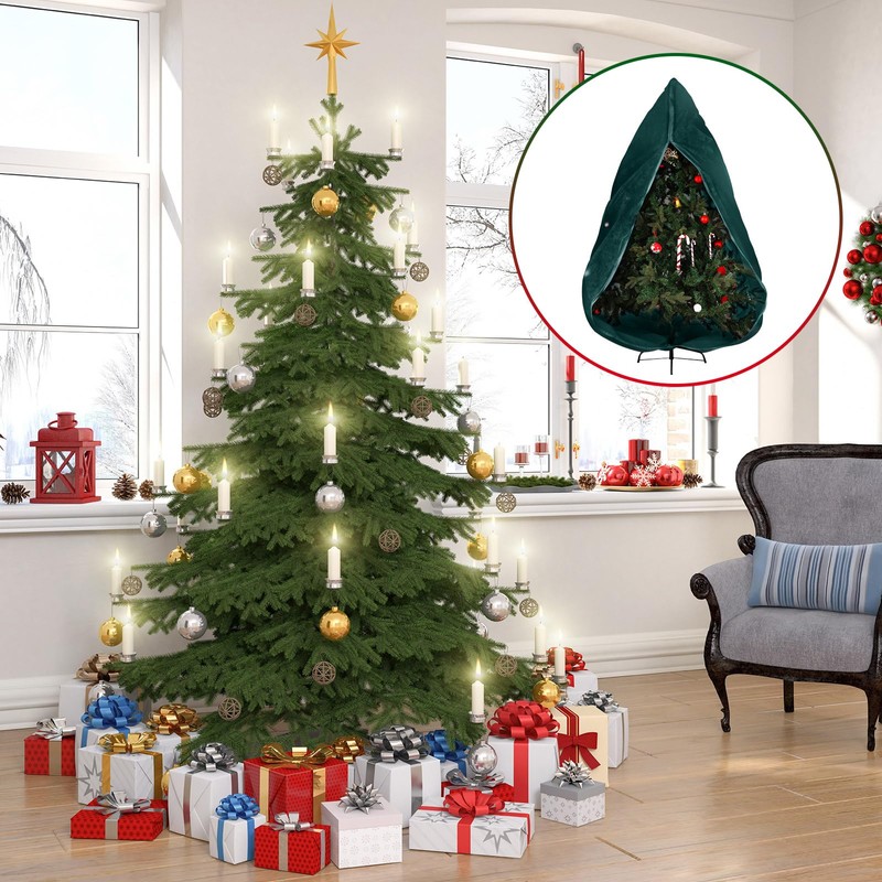 Christmas Tree Storage Bag Xmas Tree Cover Upright Tree Dust
