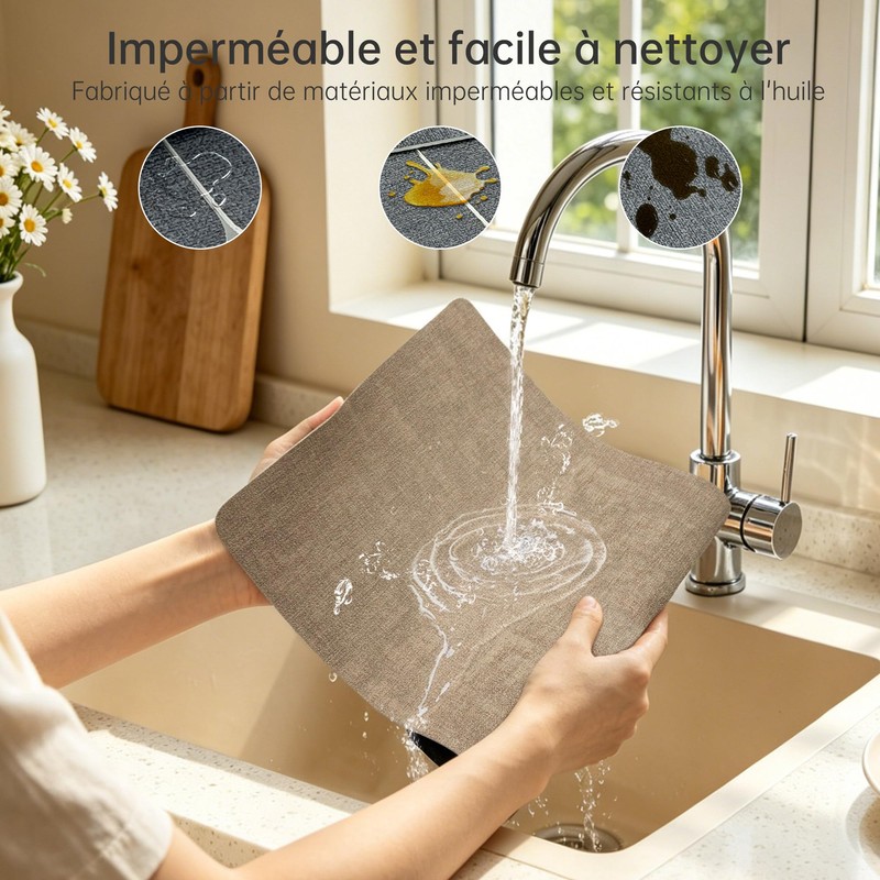 KitchenBoss Tovagliette Colazione e Sottobicchieri, Set da 4 Tovagliette Americane
