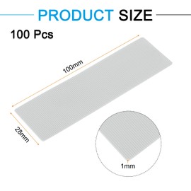 QUARKZMAN Pack of 100 Plastic Spacers 100 x 28 x 1 mm Tile Wedges Spacer Plates Levelling Plates Spacer Blocks for Windows Grey