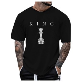 SOLY HUX Men's Graphic Tees Crew Neck T Shirts Short Sleeve T-Shirts Casual Summer Streetwear Black Graphic Large