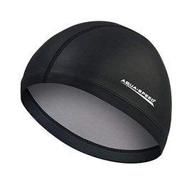 Aqua Speed Badekappe Damen & Herren | Badehaube Schwimmen | Schwimmmütze Frauen | wasserdichte Schwimmkappe Männer | Schwarze Bademütze | Swimming Cap Black | Silikon-Latex | schwarz | Best
