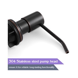 Sink Soap Dispenser for Kitchen(Oil Rubbed Bronze), in Counter Soap Dispenser,304 Stainless Steel Kitchen Sink Soap Dispenser,Counter Soap Dispenser, Soap Dispenser with 17 OZ Large PE Bottle