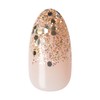 KISS imPRESS No Glue Press-On Nails Natural Color, Rhinestone Accents,