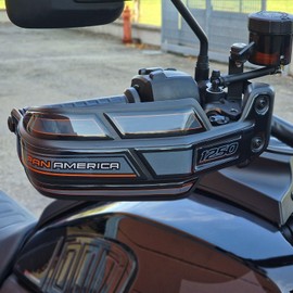 Resin Bike Motorcycle 3D Stickers Compatible with Harley Davidson Pan American 1250 - Special 1250 2020-2023. Handguards Protections from Impact and Scratches. Resin Stickers - Made in Italy