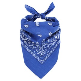 RIAH FASHION Fabric Face Cover Multi-Purpose Cotton Unisex Bandana - Mouth Shield Scarf Handkerchief, Headwear Balaclava Wrap (2, Sapphire)