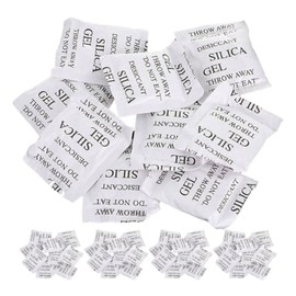 iplusmile 100pcs Silica Gel Absorbent Bags Moisture Absorbers for Home Wardrobe Transparent Dehumidifier Pouches Safe Reusable Silica Packets for Jewelry Protection