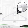 Ultra Heavy Duty Plastic Clothes Hangers - White - Durable