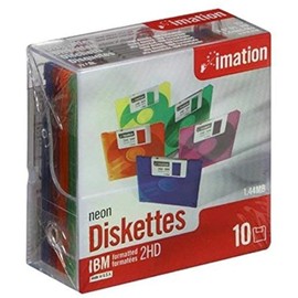 Imation - 10 x Floppy Disk - 1.44 MB - green, blueberry, tangerine, lime, raspberry - PC - storage media