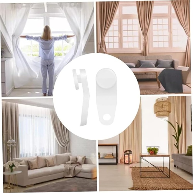 Traverse Rod Slides Curtain Replacement White Plastic Snap-in Traversing Slides