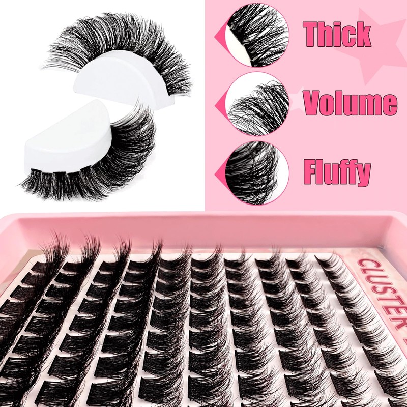 100 Pieces DIY Eyelash Extensions Set 8-16 mm Mixed Fluffy