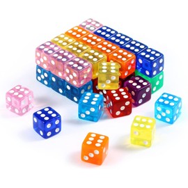 GWHOLE 40 Pieces Polyhedral Dice 6-Sided Dice Set for Math Learning, Casino, Games, Party Favor and Gifts, 8 Colors