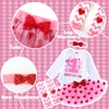 Ninivi 4PCS My First Valentines for Day Baby Girl Outfit,