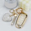 YIKECASE Key Fob Cover with Diamond Keychain Fit for Hyundai