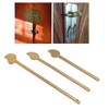 3 x Chinese Latch, Leaf Shaped Security Key Lock, Brass