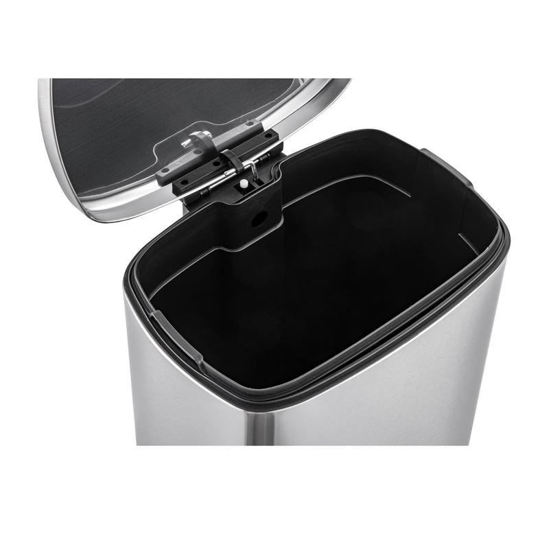 Qualiazero 13.2 Gallon Stainless Steel Step Trashcan with Removable Leakproof
