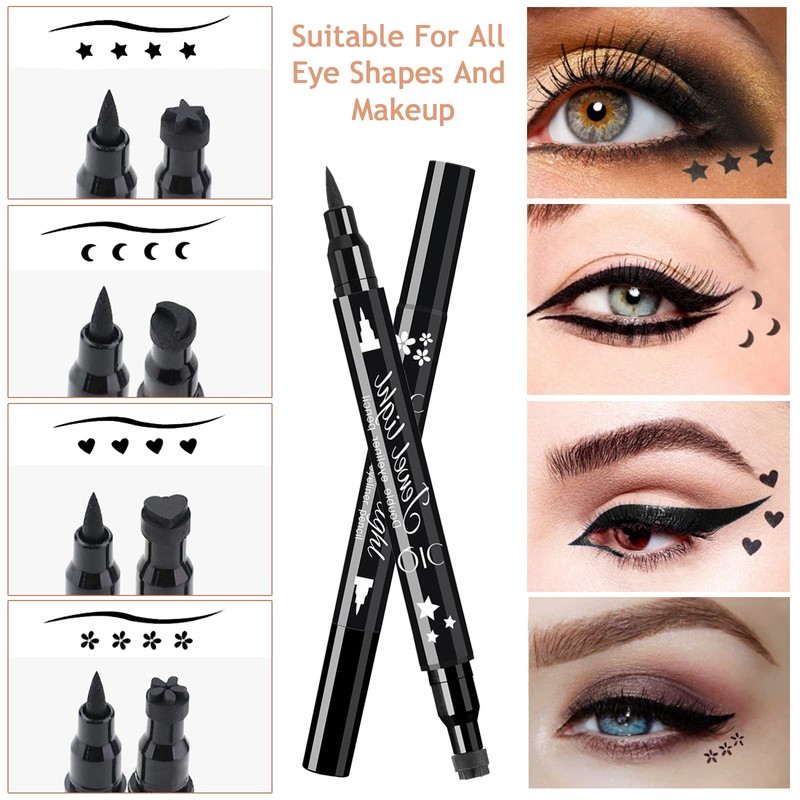 Dsaren Eyeliner Waterproof Black Liquid Eyeliner Stamp Tattoo Smudge-Resistant Durable