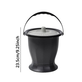 Harilla Urinal Nacht Urinalkrug, Töpfchen Urinalflasche mit Deckelgriff, Urinal Eimer Chamber Topf für Erwachsene Frauen Männer ältere Menschen, Grau