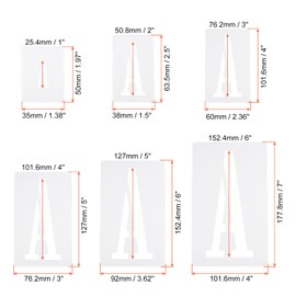 PATIKIL 3 Inch Letter Number Stencils, 36 Pack 2.4" Width Reusable Plastic Alphabet Numbers Templates Set for Painting, White