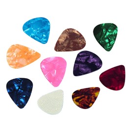 PLABBDPL Pack of 40 Guitar Plectrums 0.46 mm for Acoustic Guitar, Electric Guitar, Ukulele, Bass, Guitar Picks (10 Colours)
