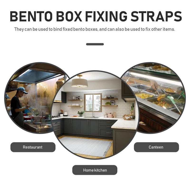 UPKOCH 4 Pcs Bento Box Elastic Band, Lunch Container Box