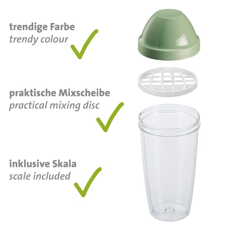 Westmark Mixing and shaking cup/shaker with removable mixing disc, capacity:
