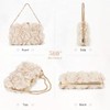 LHHMZ Women Elegant Rose Clutch Flower Evening Bag Bride Wedding