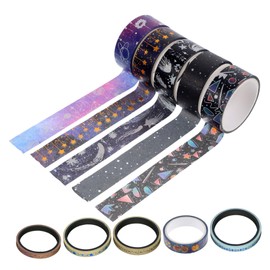 OHPHCALL Aesthetic Washi Tape Set 6 Vintage Decorative Tapes for Journal Supplies