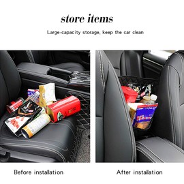 Car Handbag Holder, Car Leather Wallet Holder, Car Back Seat Storage Holder，Handbag Holder Between Car Seats， Car Back Seat Pet Child Barrier (Black)