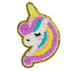 Herxion Unicorn Iron On Patches, Cute Chenille Jean Patches, Glitter