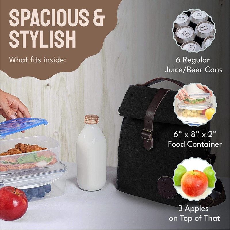 ASEBBO Insulated Lunch Bag for Women & Men - Reusable