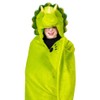 Animal Hooded Blanket Kids 130 x 100 cm - Dino