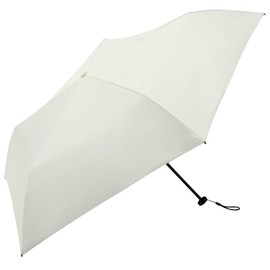 Because Because Folding Umbrella, 19.7 inches (50 cm), UV Protection, Approximately 99.9 % of UV Protection, Lightweight, 4.2 oz (120 g), Parasol, Rain or Shine, Women's, Slim, Stylish, White,