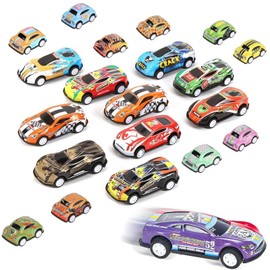 21 Pcs Pull Back Vehicles Party Favor Goodie Bag Stuffers, Pinata Fillers, Teacher Treasure Prize Box 3 Size