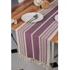 Knitted Tasseled Table Runner, Organic Cotton, Many Colours, Green, Beige,